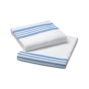 Blue Striped Flannel Spread Blanket  Blended