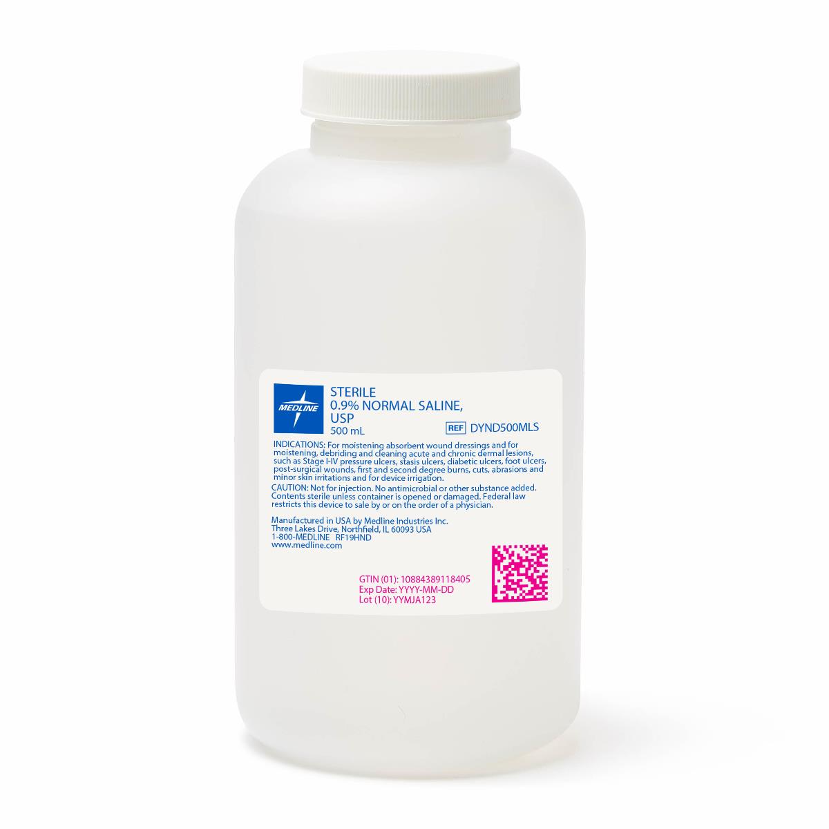 Sterile Saline Solution, 500 Ml, Bottle Pipeline Medical