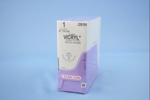 Suture   Coated Vicryi Braided Undyed 1 Needle Ct1 27In