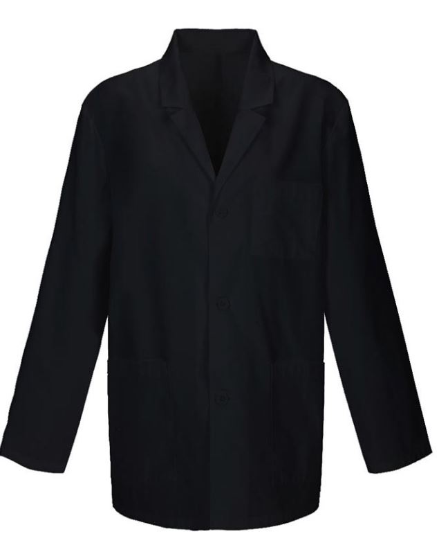 Black   Lab Coat   Medium   Size 10